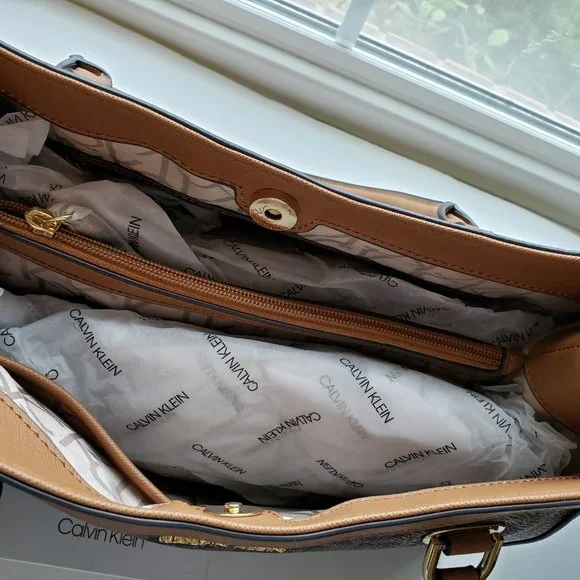 NWT CALVIN KLEIN Logo Satchel.